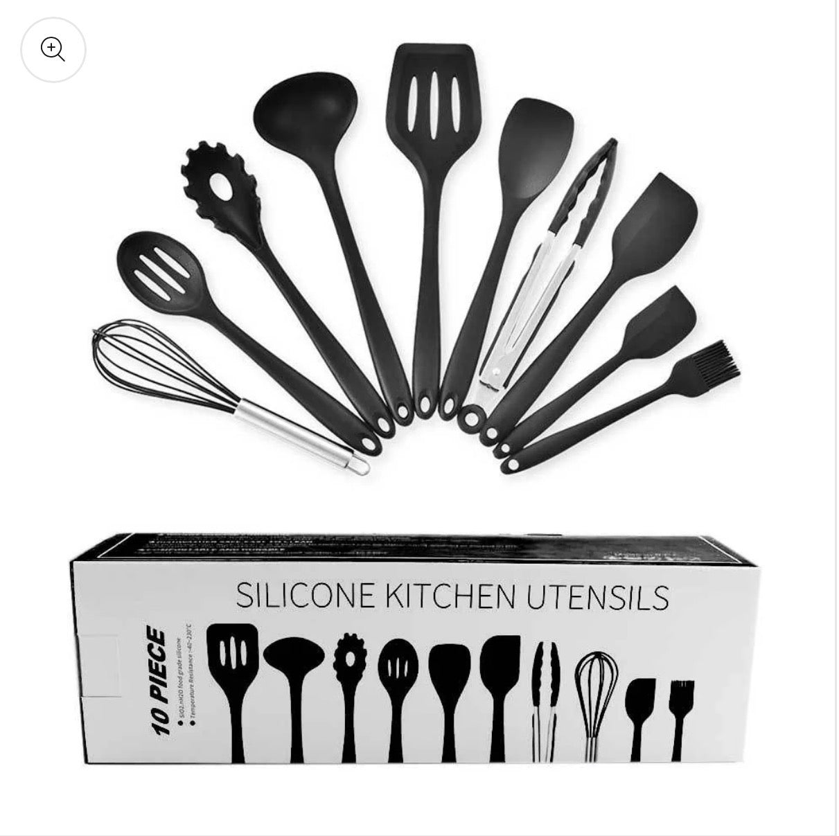 10 Piece Kitchen Silicon Cooking Utensils Set