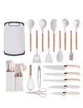 White 19 Piece Kitchen Utensil Set